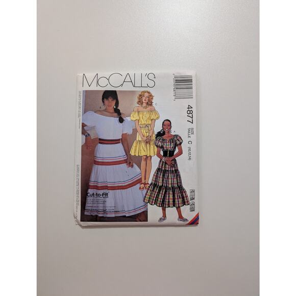 M4877 McCall's Women's Shirt and Skirt Dress Pattern Size C (10 12 14) - Picture 3 of 3